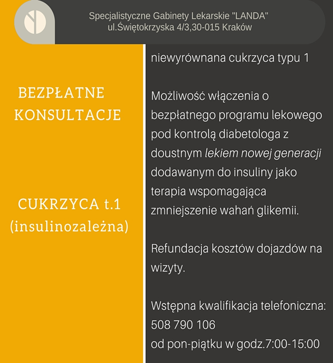 Programy lekowe dla pacjentw z cukrzyc w Krakowie