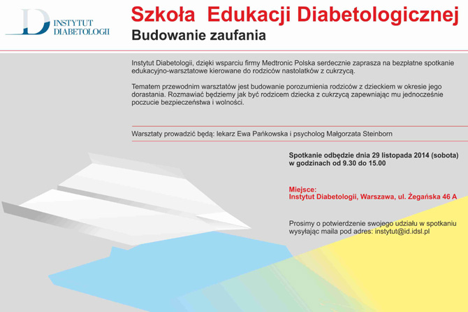Szkoa Edukacji Diabetologicznej 29 listopada 2014 r. w Warszawie