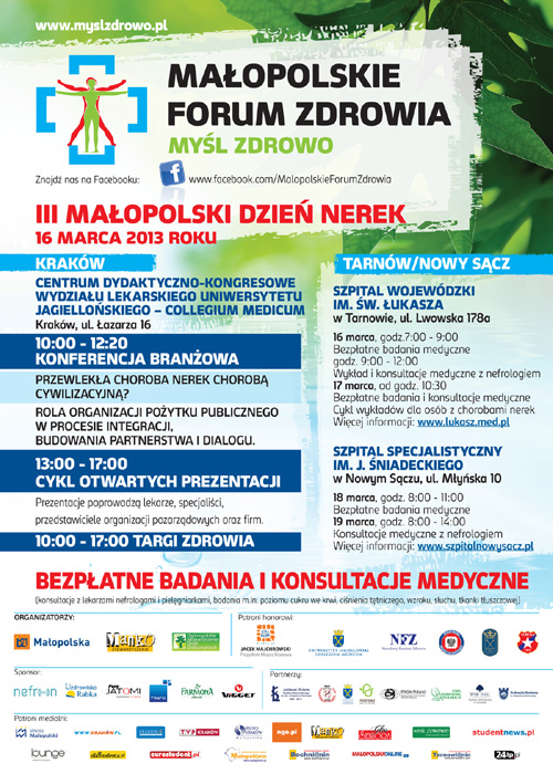Maopolskie Forum Zdrowia - Myl Zdrowo. Bezpatne badania i konsultacje