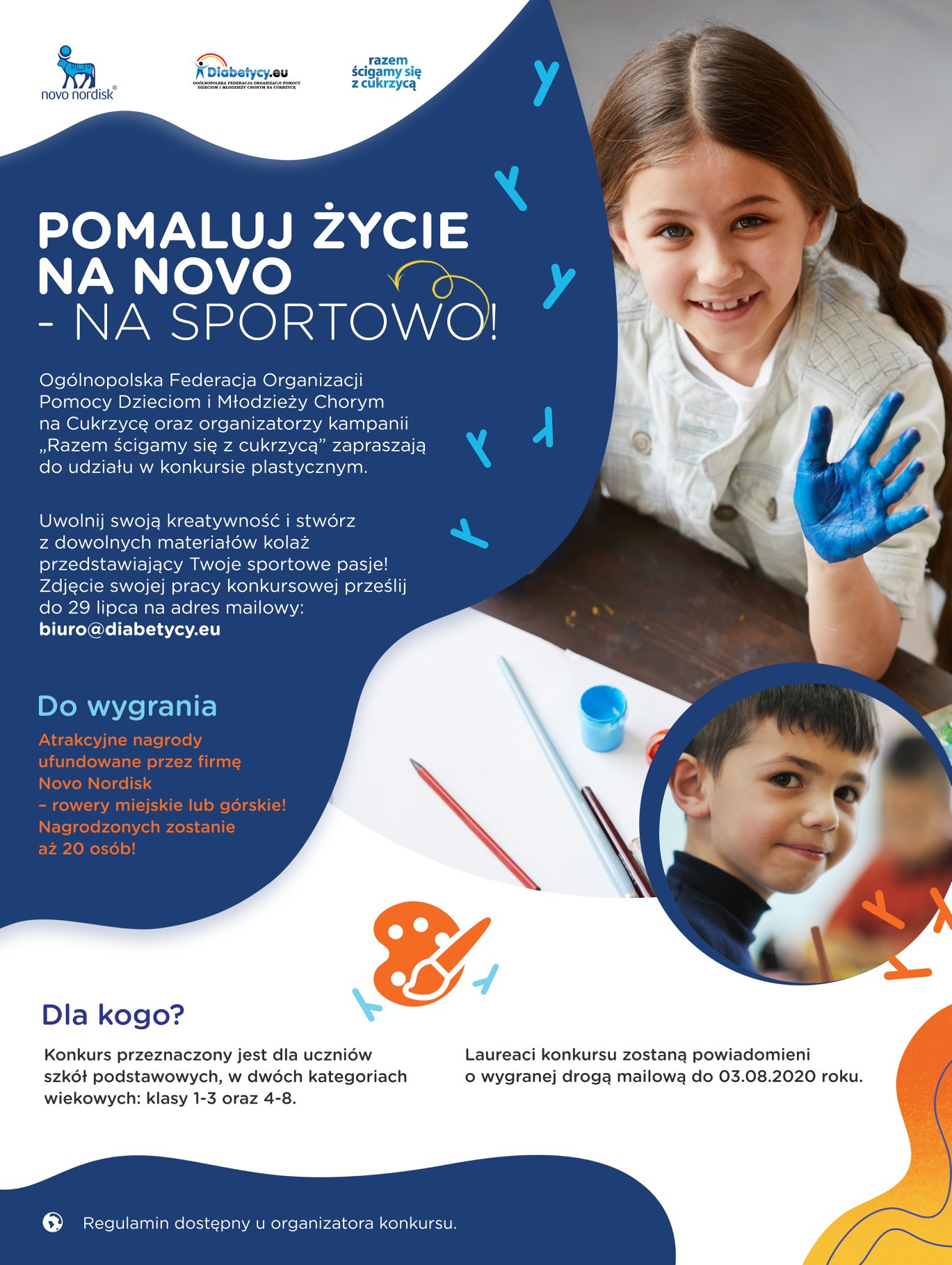 Konkurs plastyczny: Pomaluj życie na Novo - na sportowo
