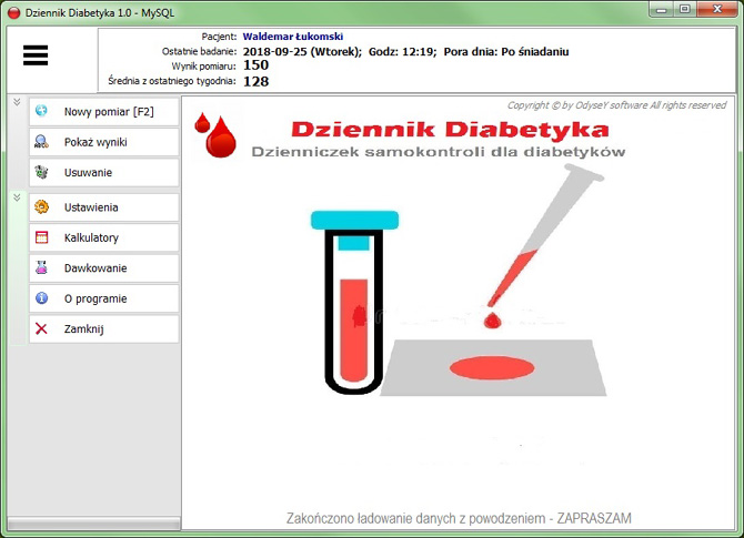Aplikacja Dziennik Diabetyka na komputer