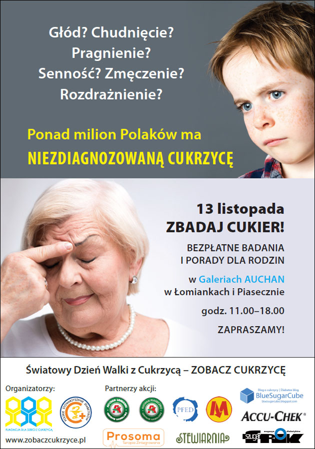 Światowy Dzień Walki z Cukrzycą w Warszawie - 12 i 13 listopada